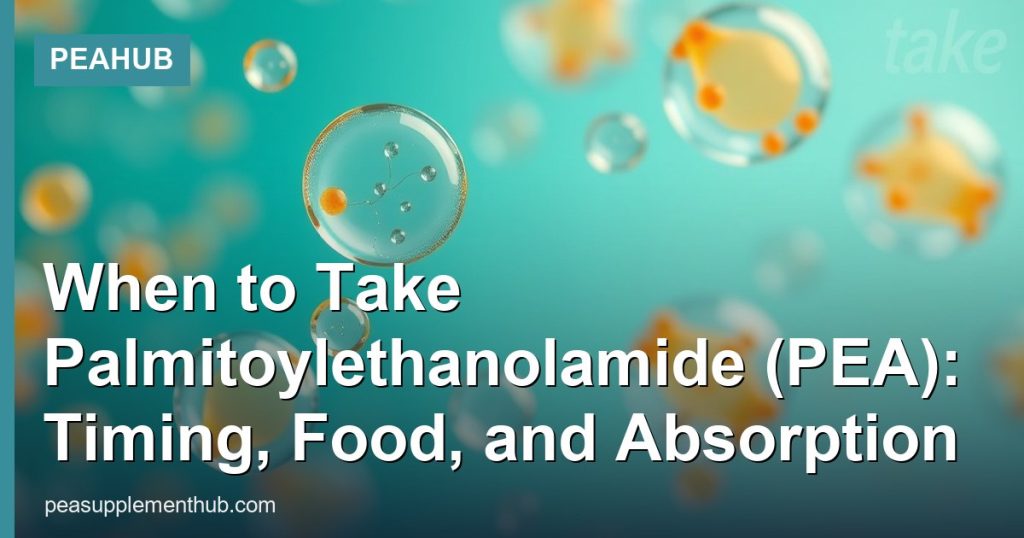 When to Take Palmitoylethanolamide (PEA): Timing, Food, and Absorption - PEAHub