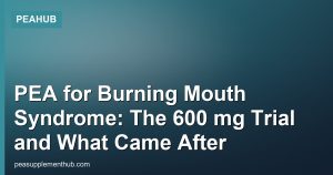 PEA for Burning Mouth Syndrome: The 600 mg Trial and What Came After